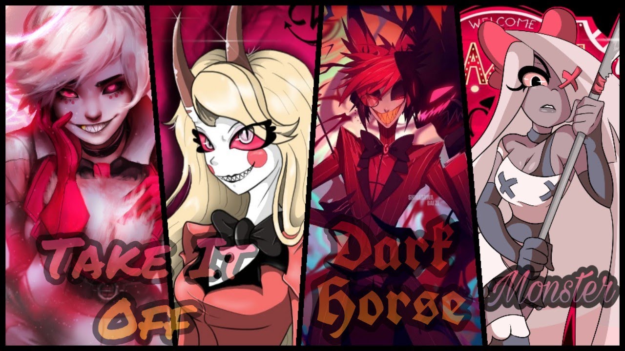 Nightcore - Dark Horse / Monster / Take It Off | Hazbin Hotel「AMV」(Switching Vocals)