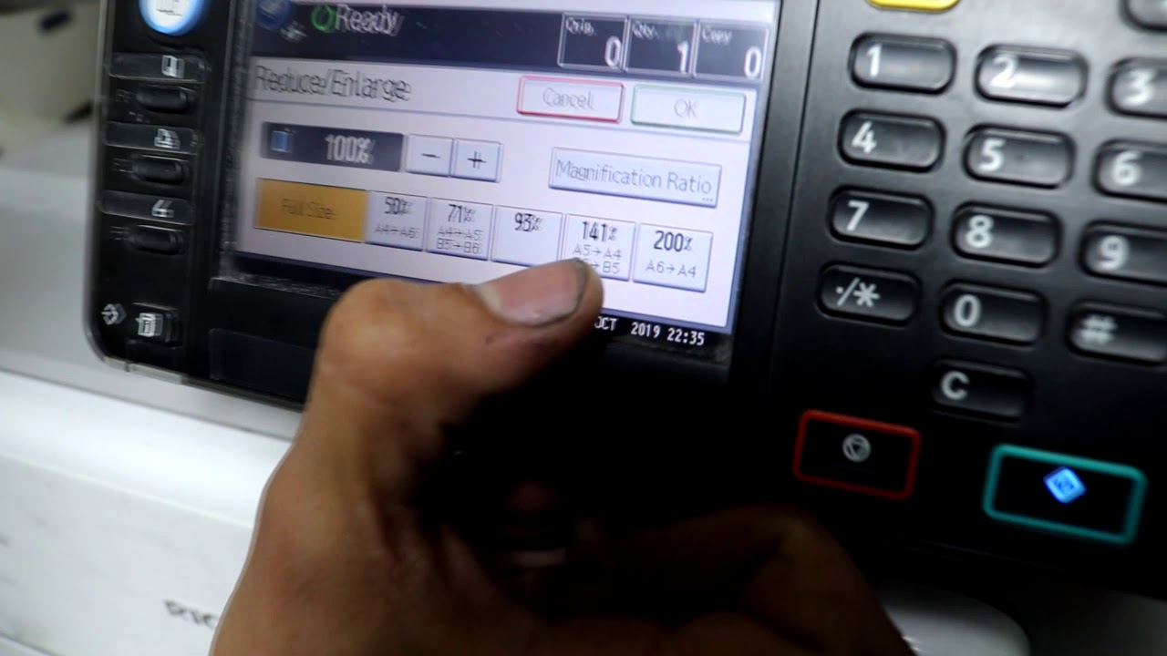 متحتارش في التكبير والتصغير مع Ricoh MP301