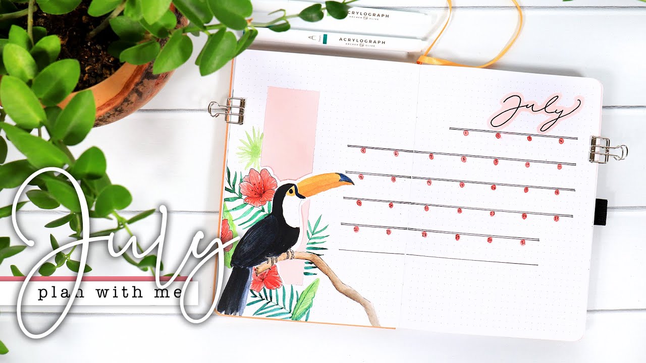 JULY 2021 Plan With Me // Bullet Journal Monthly Setup