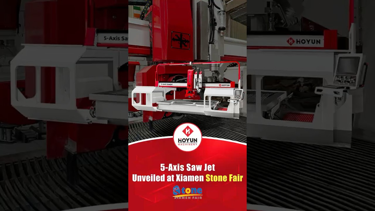 Watch How This 5-Axis CNC Saw Jet Creates Perfect Stone Designs