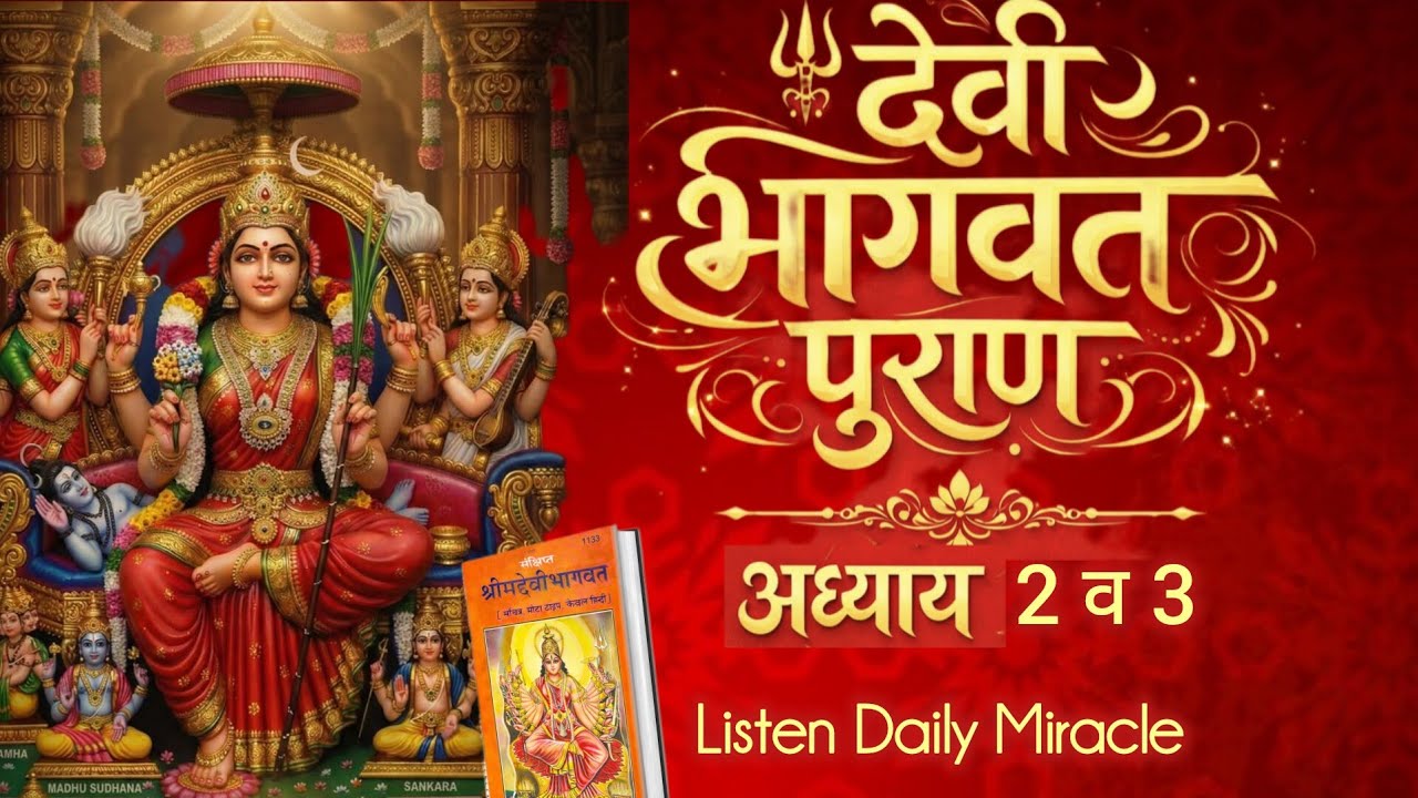 देवी भागवत पुराण(अध्याय 2और 3) | माँ आदिशक्ति की दिव्य कथा | जीवन बदल देने वाली कथा ✨