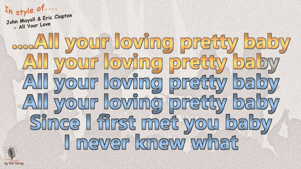 John Mayall & Eric Clapton  - All Your Love - Instrumental and Karaoke