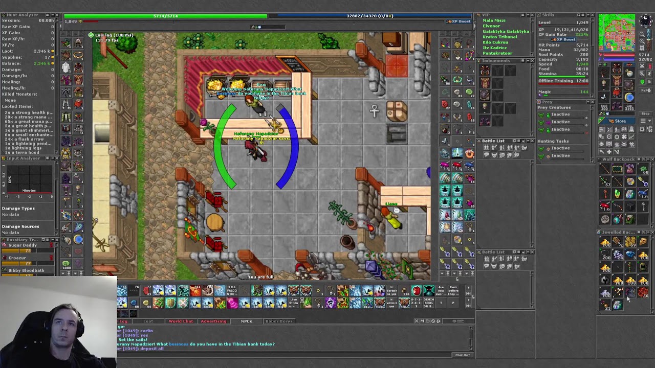 TIBIA - 1K DRUID SOLO EXP & DAILY BOSSES - [PL]