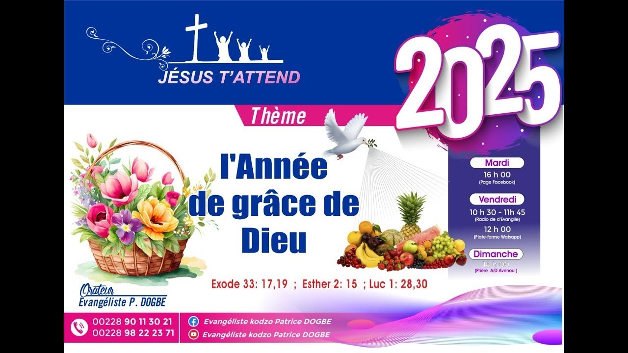 NE CRAIN RIEN, LE SEIGNEUR RENDRA CONFUS TES ENNEMIS. || 09-11-2025|| Ev. Patrice DOGBE