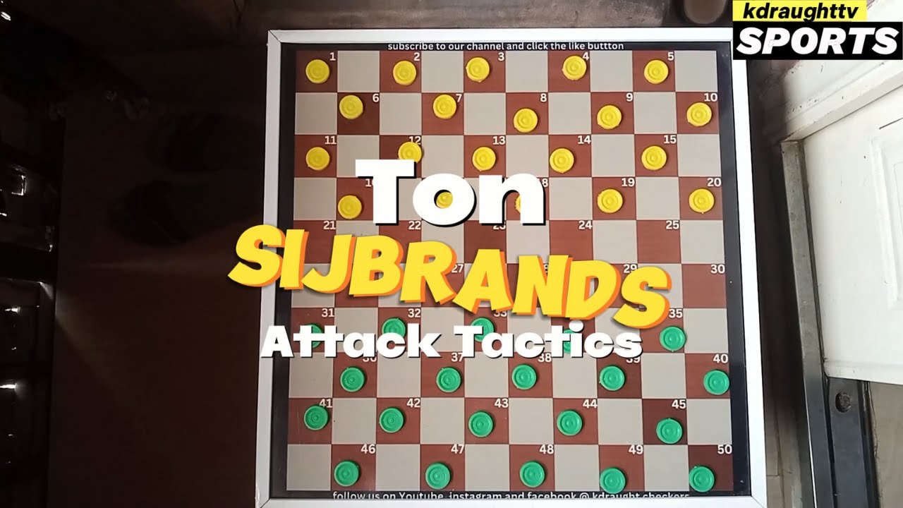 Play Draught Like a Pro | Ton Sijbrands Combo Vs Gerrit | International Draught Players