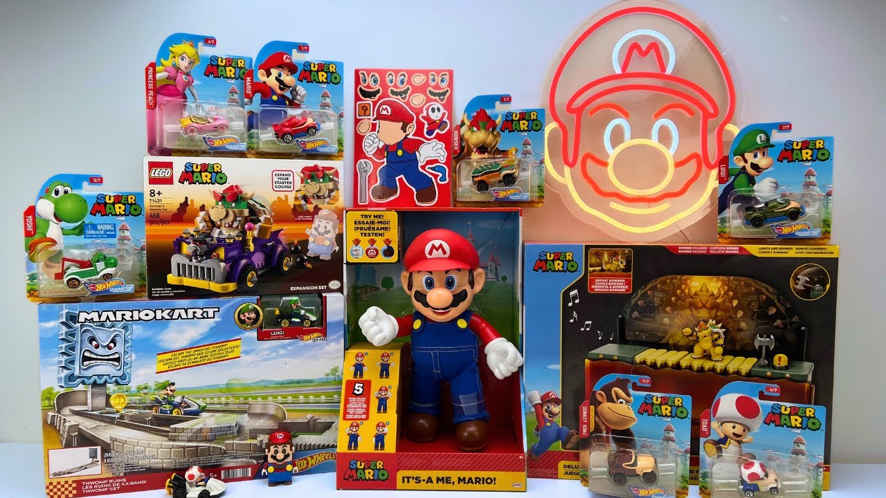 Super Mario Bros Unboxing Review | Nintendo Talking Super Mario | New Bowser Muscle Car | Hot Wheels