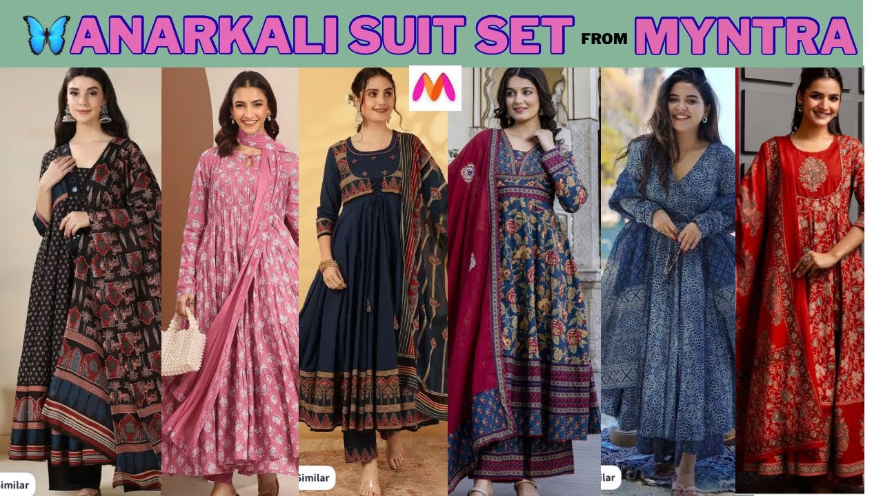🦋Trendy Anarkali KurtaSet’s ✨Anarkali Dresses for Women #anarkali #anarkalisuits #myntra #2025 
