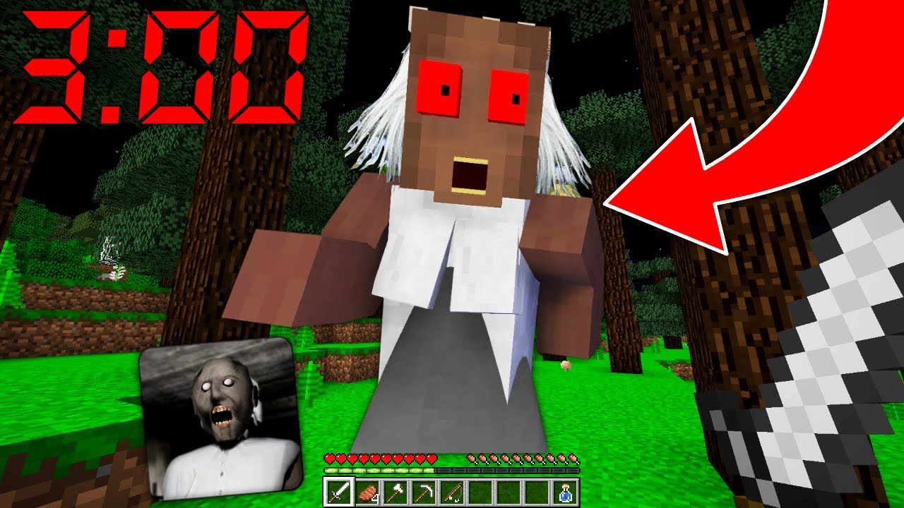 NE JAMAIS FAIRE SPAWN GRANNY À 3H00 DU MATIN MINECRAFT ! ELLE PARLE 🔊 !