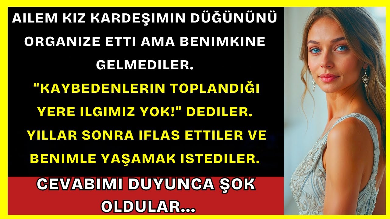 Ailem Kardeşime Lüks Bir Düğün Yaptı, Ama Benimkine Gelmediler...