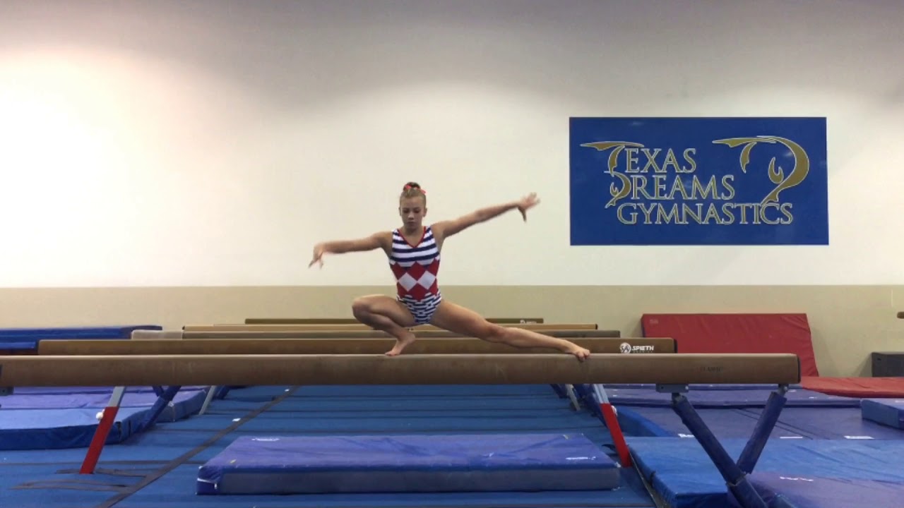 Claire Feick ~ Practice ~ Balance Beam ~ Texas Dreams Gymnastics