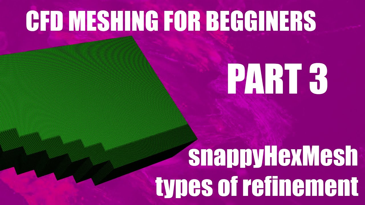 3D structured mesh for OpenFOAM: SnappyHexMesh (edge, surface and box refinement)