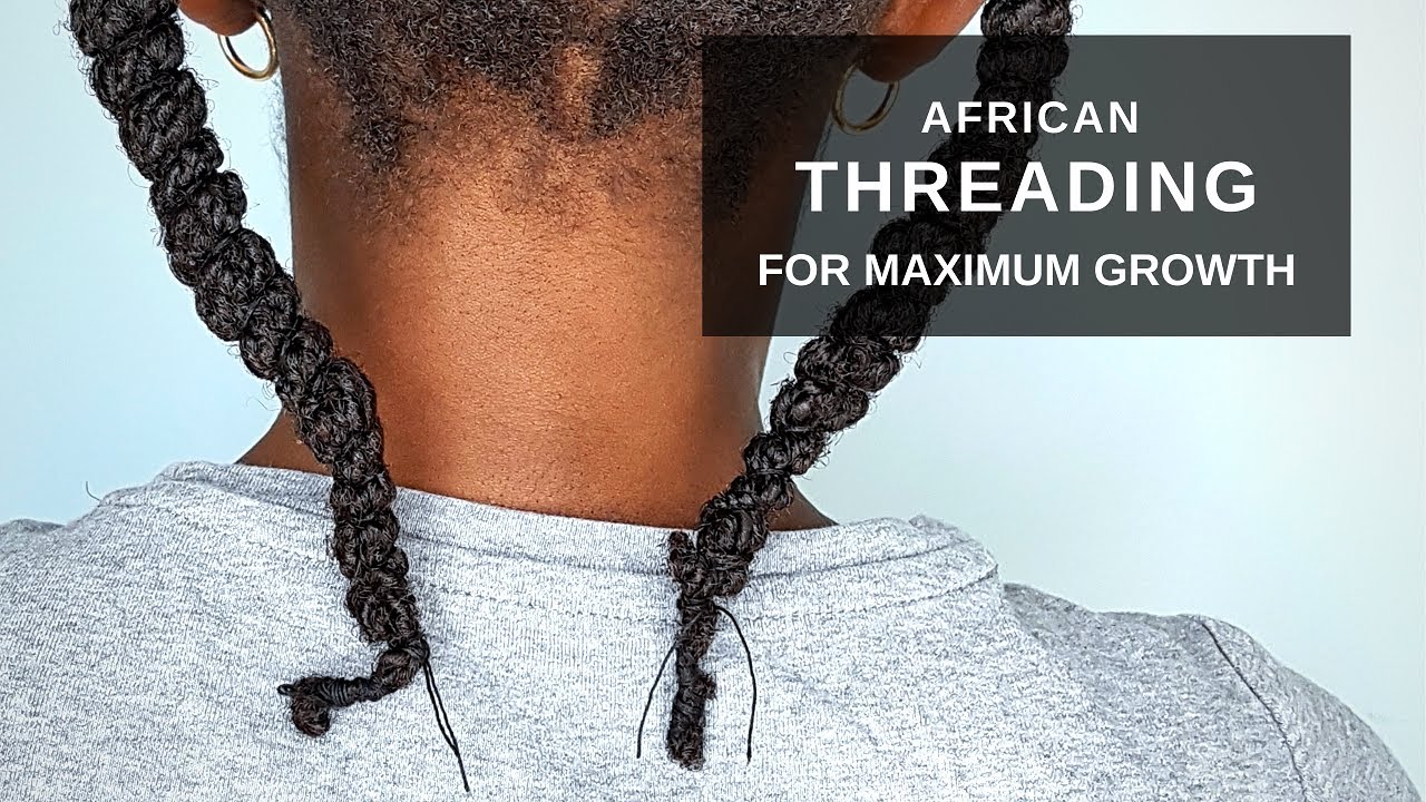 How I Got to WAIST LENGTH Using African Threading  | 4c natural hair