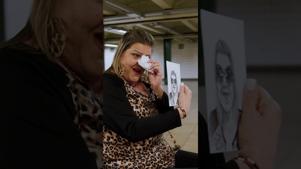 I made her cry by drawing her portrait! 🥺