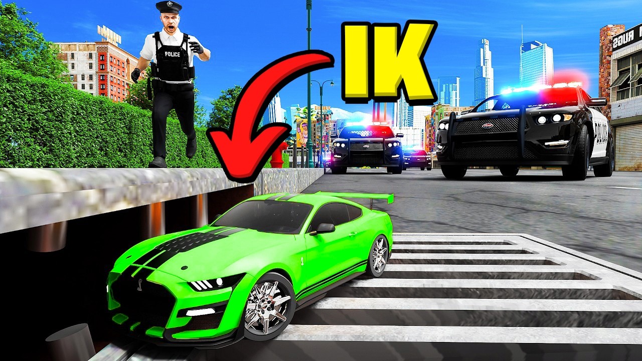ONTSNAPPEN Van De Politie In KLEINSTE Auto TER WERELD! (GTA)