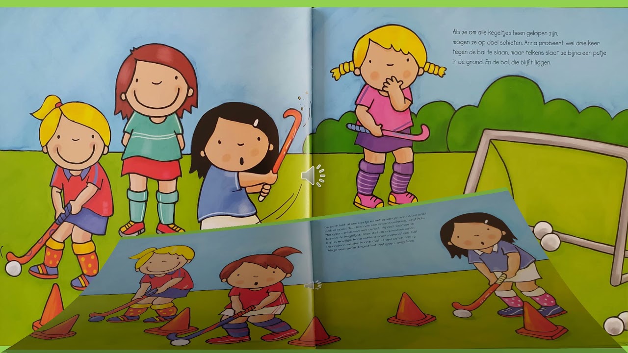 Groep 1: thema sporten: Grote Anna leert hokey spelen