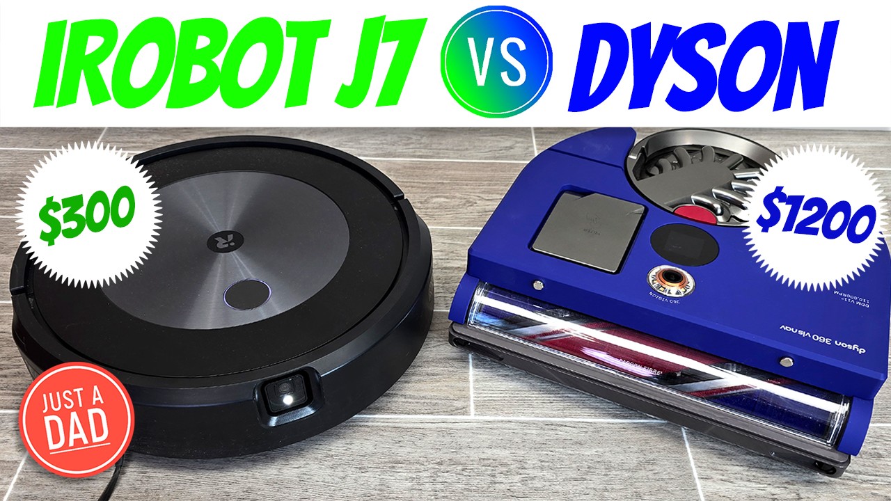 $300 iRobot Roomba j7 vs $1200 Dyson 360 Vis Nav Robot Vacuum Comparison