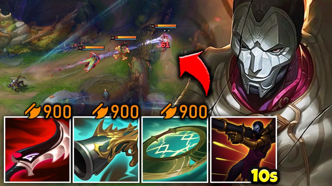 Jhin but I have 900 AD and can ult 4 times per fight (16 Total Shots)