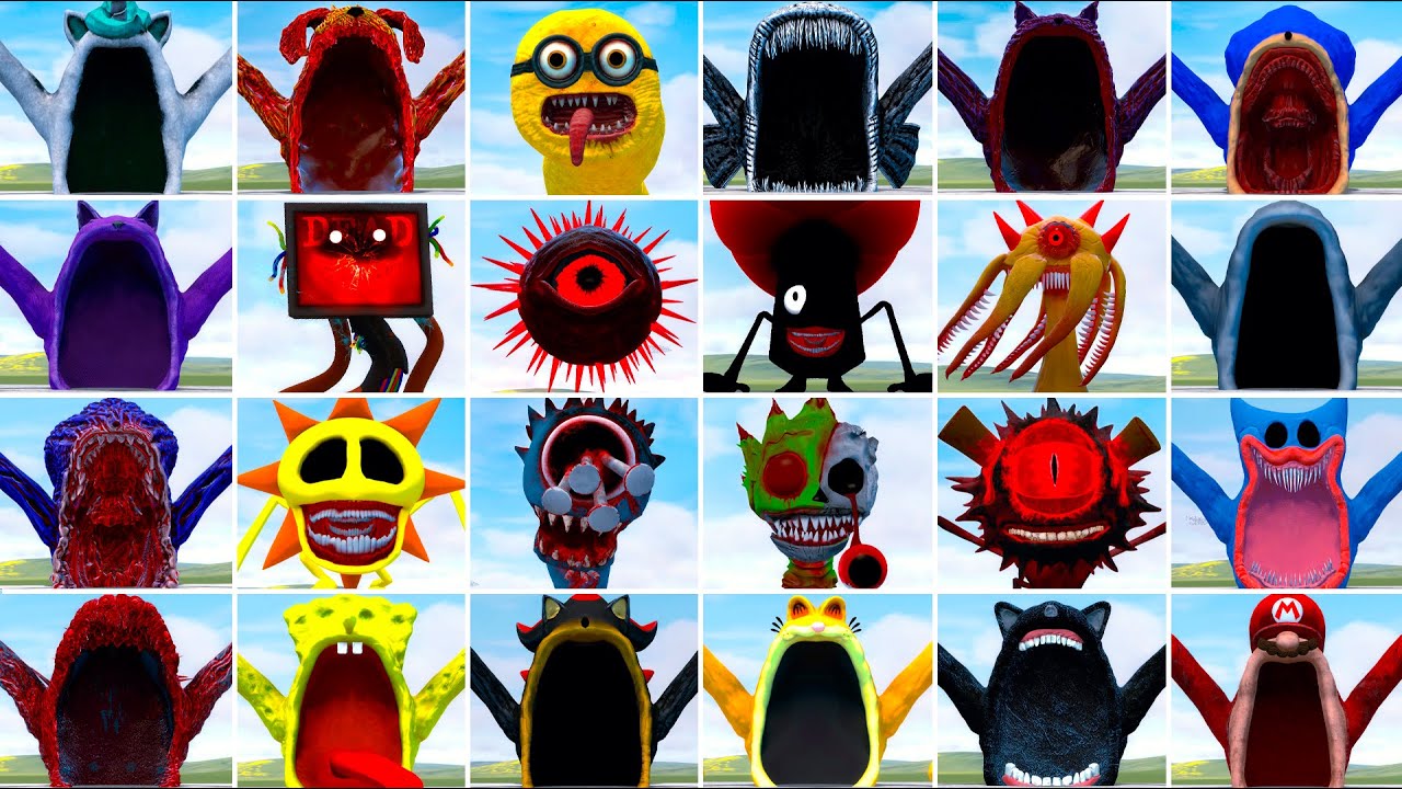 I PLAYED DEATHMATCH GAME WITH ALL SPRUNKI TAPES FAMILY AND SEA EATER FAMILY in Garry's Mod!