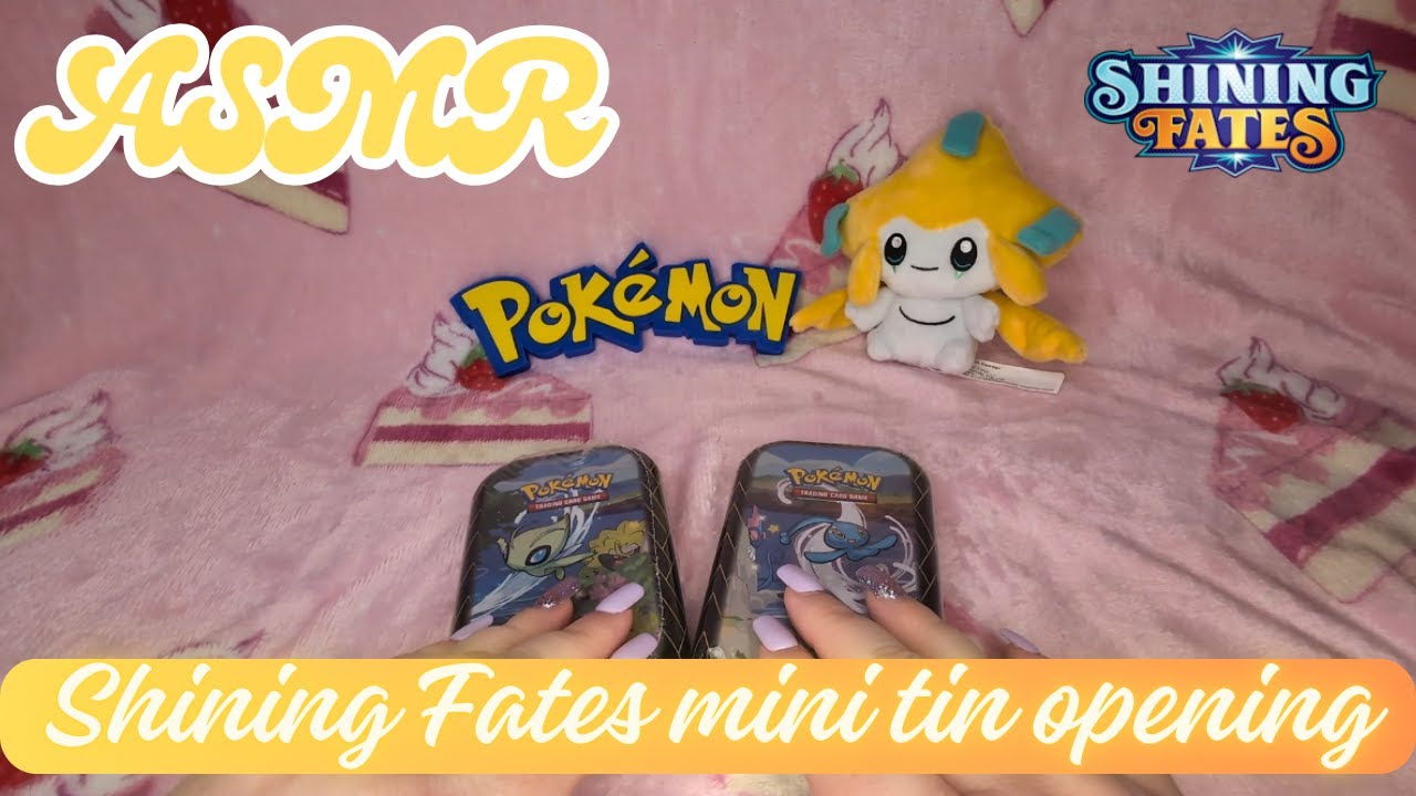 ASMR Pokémon - Shining Fates mini tin opening - amazing rares AND shiny babies?! #pokemonasmr