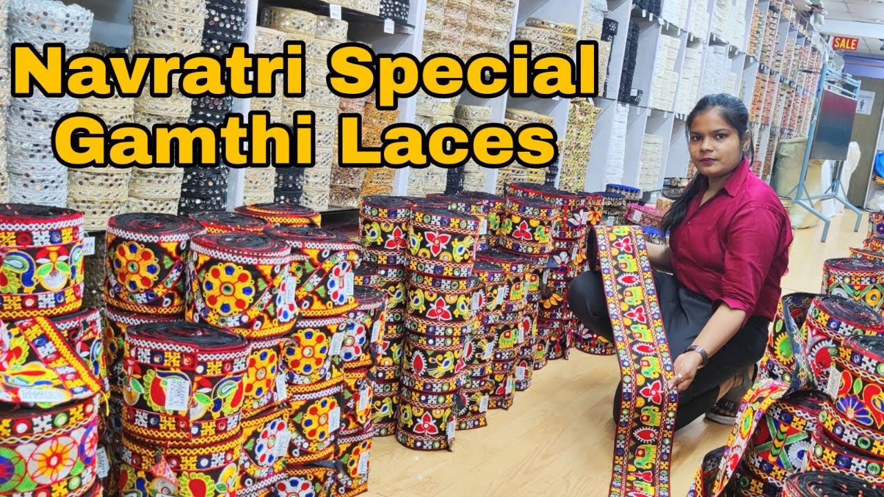 Navratri Special Gamthi Laces Design #adityalaces #lace @TheRiwaaz