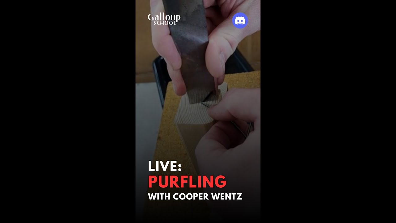 Galloup School Patreon: Purfling Livestream with Cooper Wentz