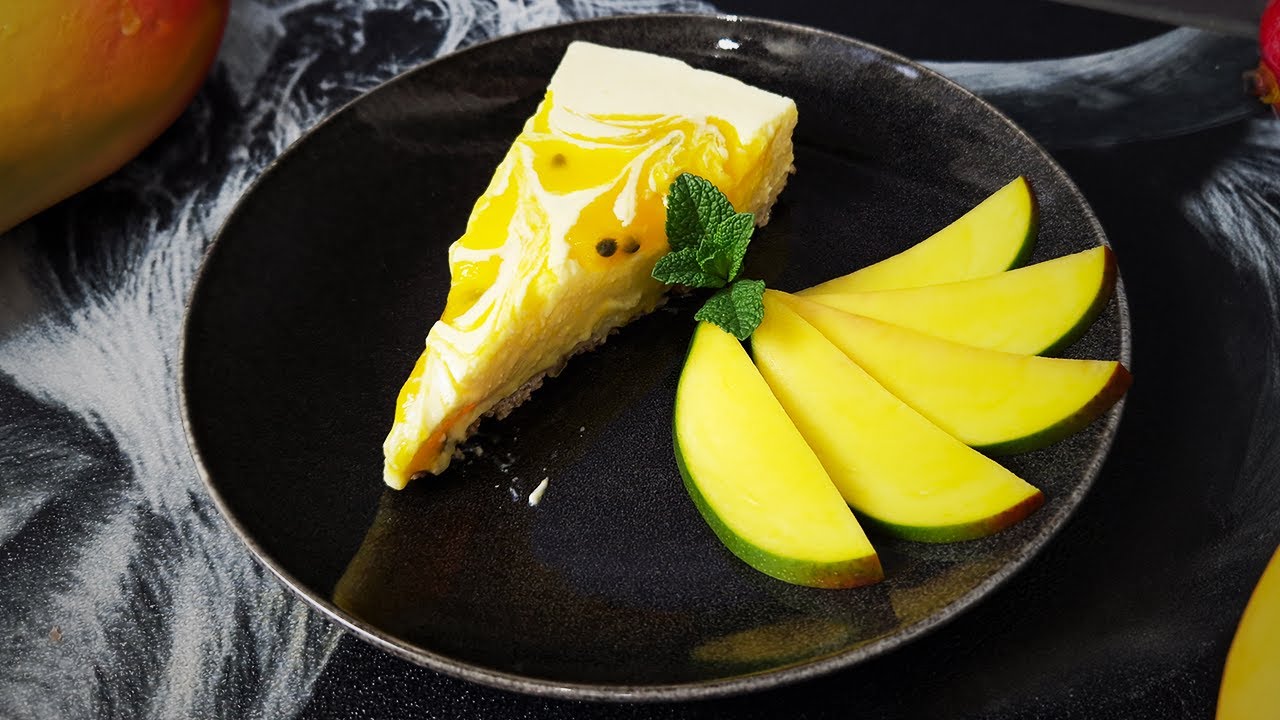 Healthy Sugar Free Alternative! No Bake Mango Cheesecake Recipe