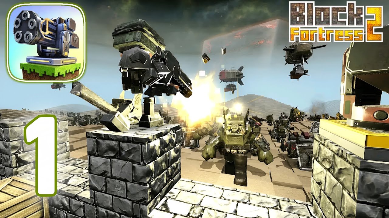 Block Fortress 2 - Gameplay Walkthrough - Part 1 - Tutorial (iOS, Android)