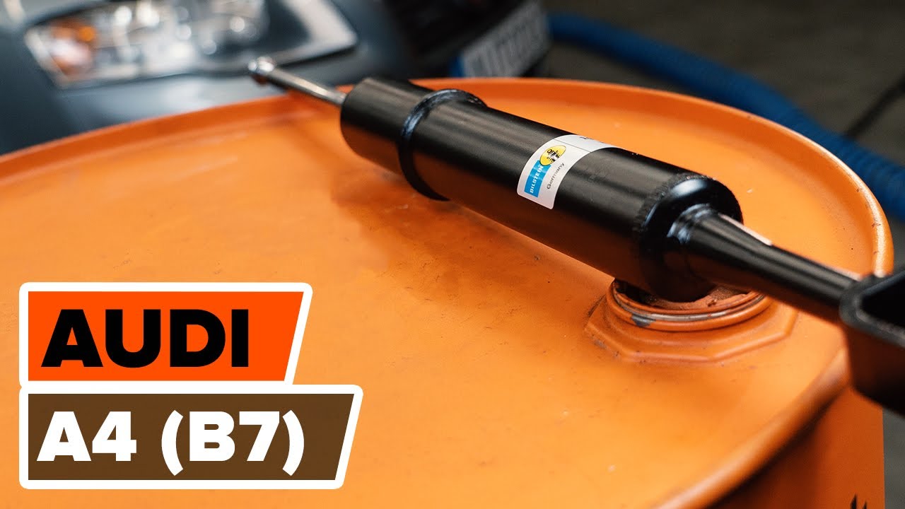 How to change a front shock strut on AUDI A4 (B7) [TUTORIAL AUTODOC]