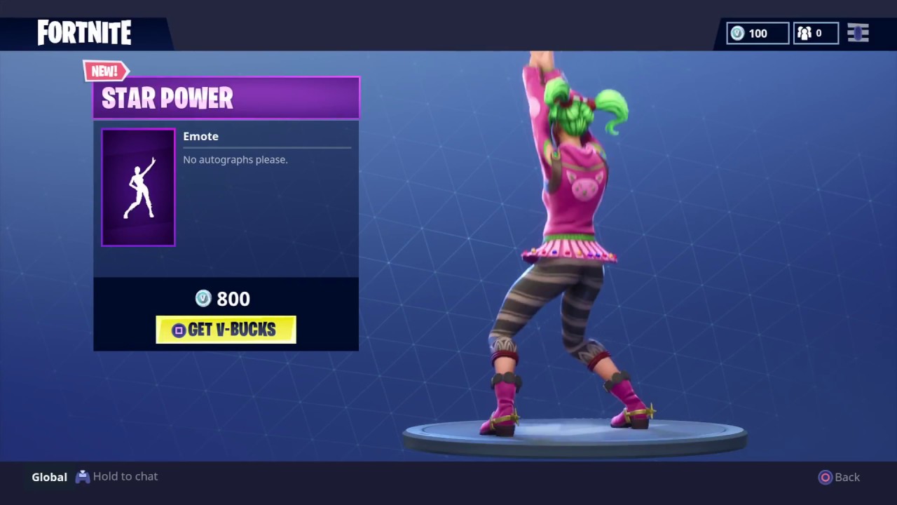 Fortnite: Battle Royale - New Emote - Star Power (Zoey Skin)
