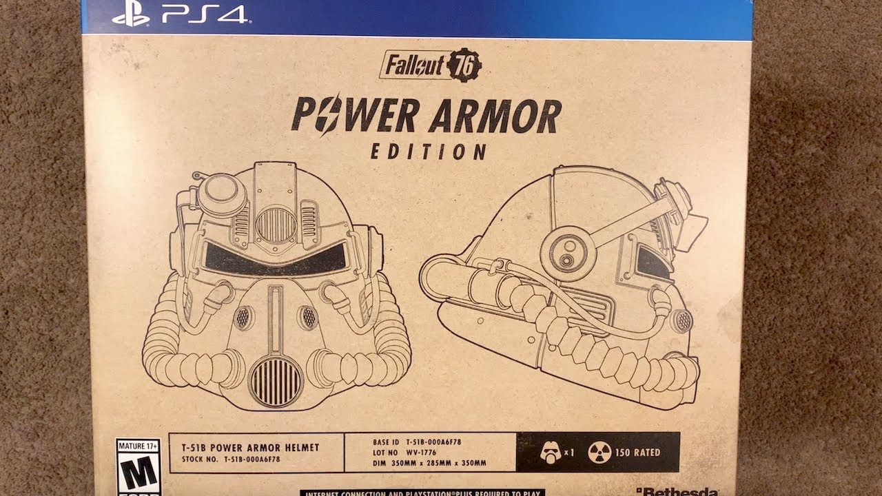 FALLOUT 76 - POWER ARMOR EDITION UNBOXING (PS4 T-51B Collectors Edition)