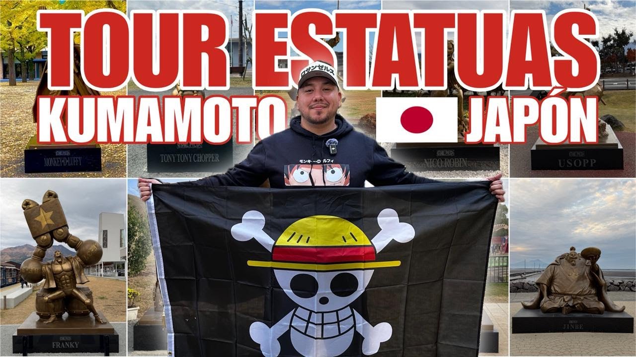 ESTATUAS DE ONE PIECE EN JAPÓN!! Visitamos las 10 estatuas de One Piece en Kumamoto en 1 solo día