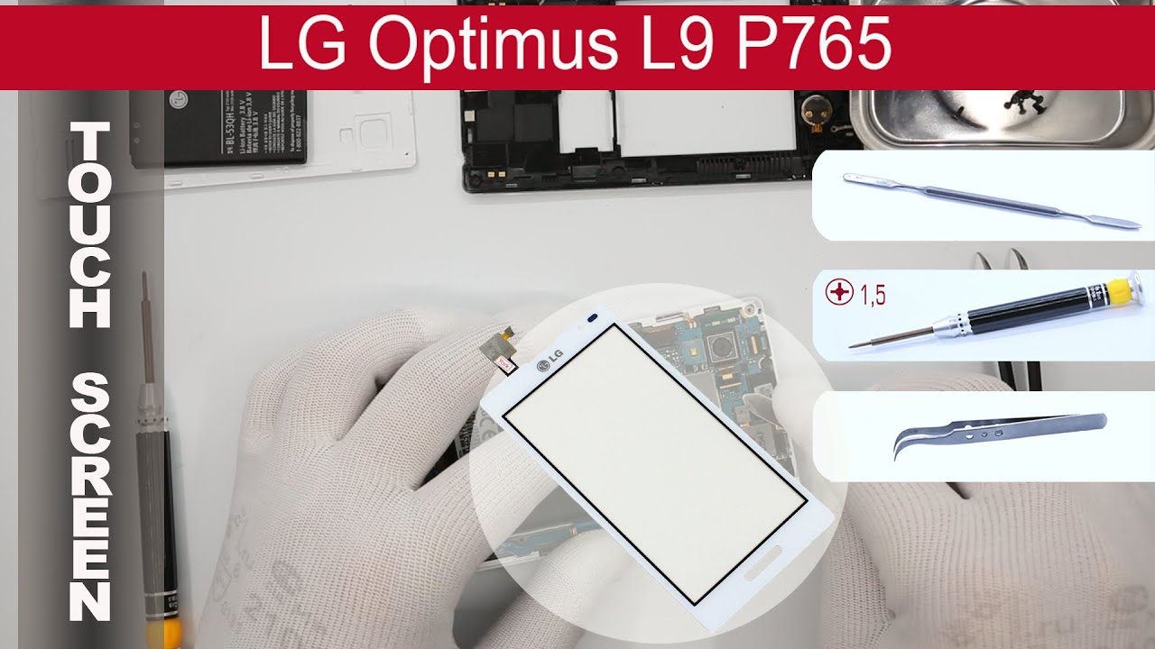 Как заменить 🔧  📱 Сенсорное стекло (Тачскрин) LG Optimus L9 P765
