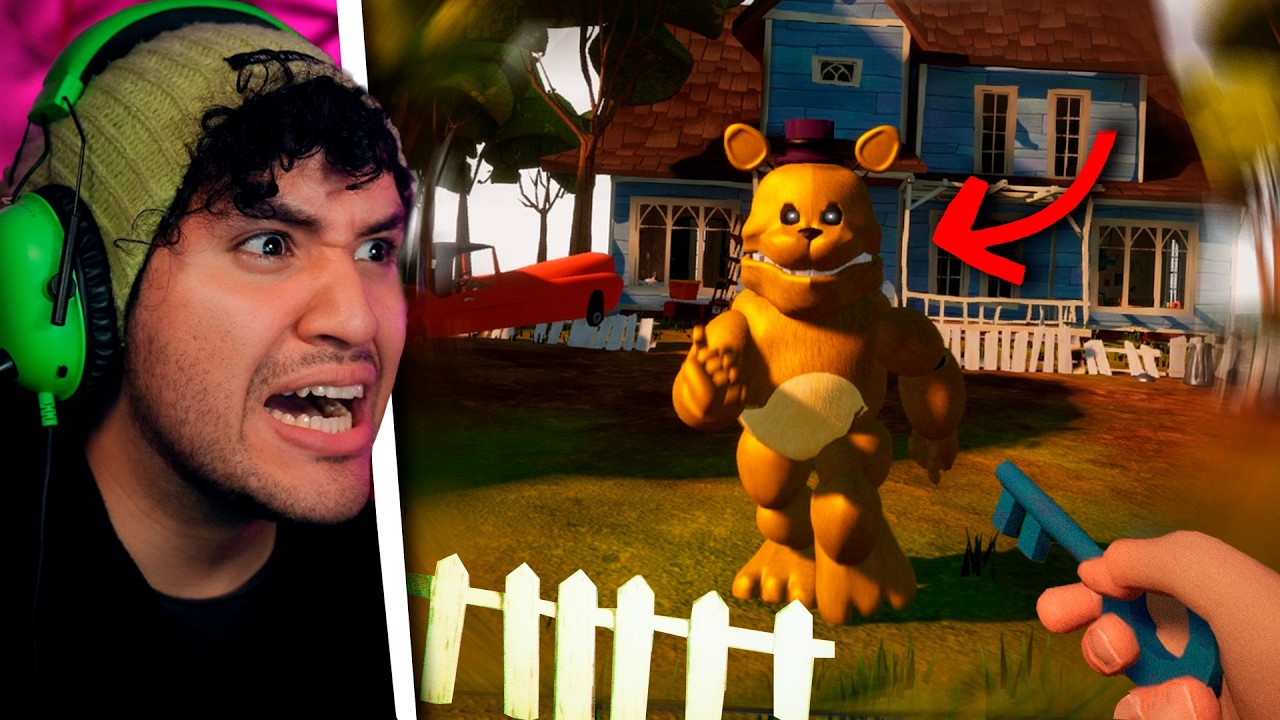 FREDBEAR en HELLO NEIGHBOR es SALVAJE 💥🐻🔒