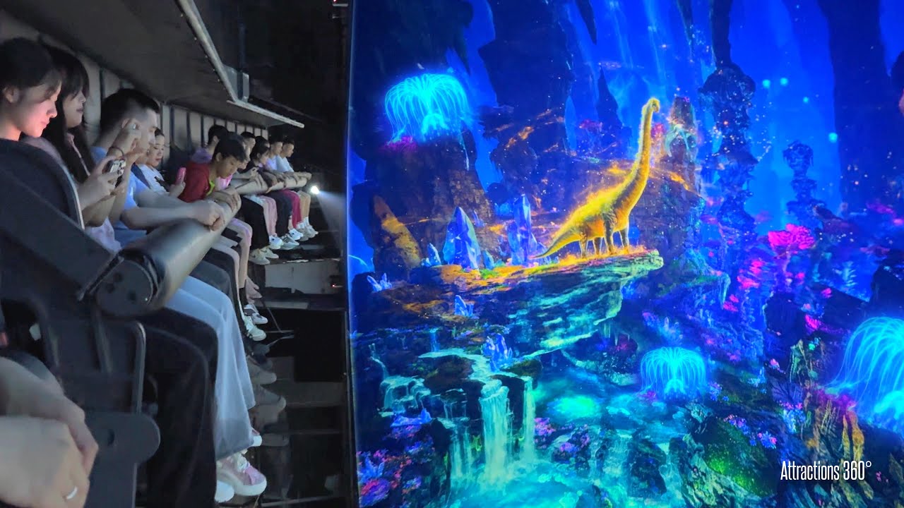 Flying Over Dinosaurs Island | Ride similar to Avatar: Flight of Passage Ride | Flying Theater Ride