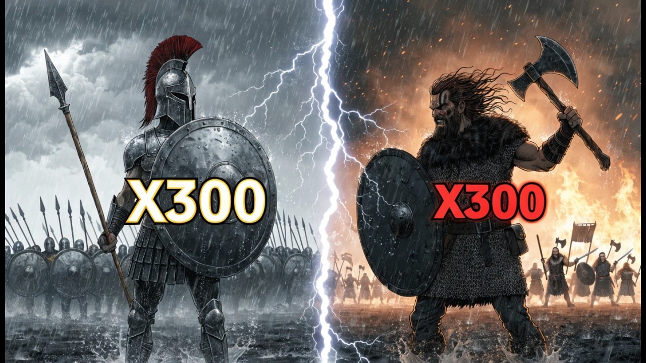 СПАРТАНЦЫ ПРОТИВ ВИКИНГОВ | 300 на 300 | КТО КОГО!?