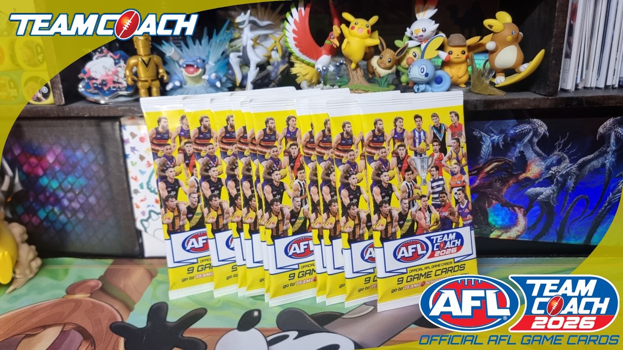 Открываю 10 наборов AFL Teamcoach Packs 2026 года (мой первый взгляд)