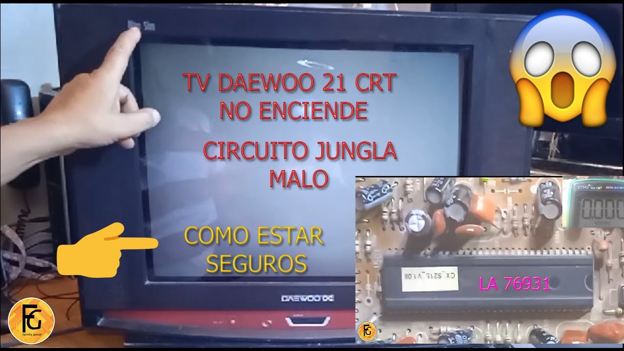 👉​ TV, DAEWOO 21 CRT, CIRCUITO JUNGLA MALO. NO ENCIENDE. ​👈​