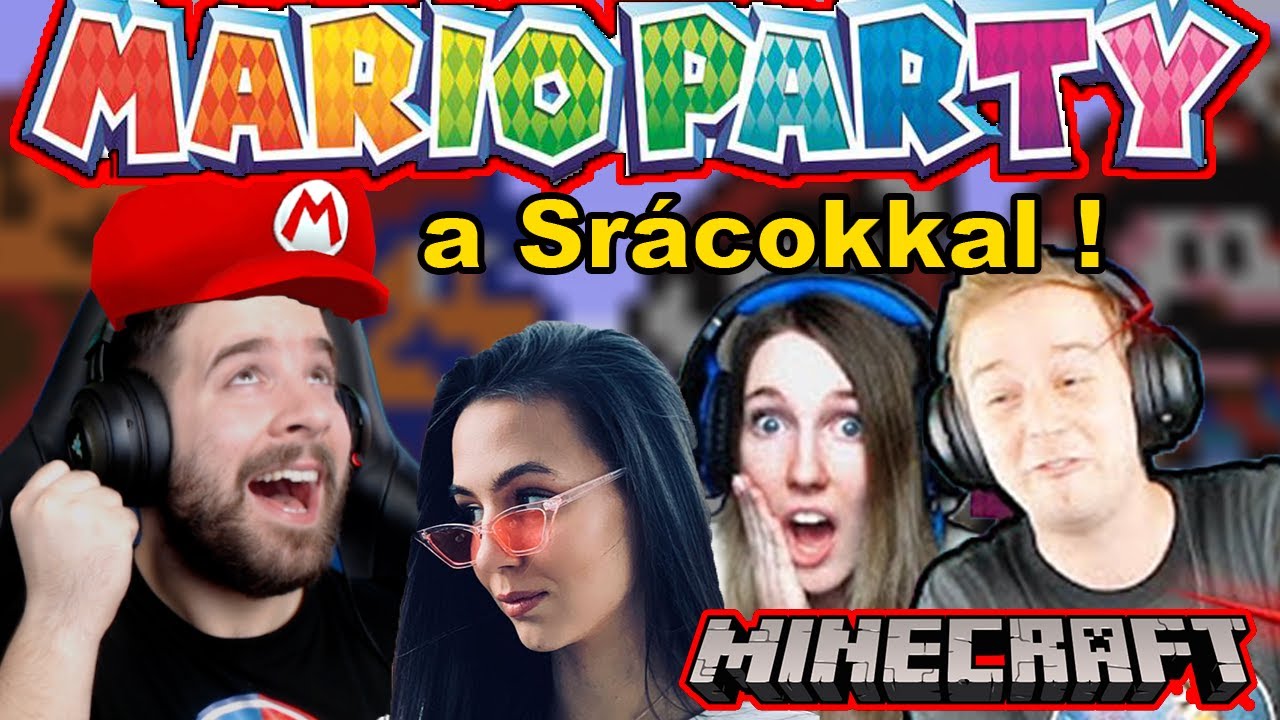 MINECRAFT TÁRSAS a SRÁCOKKAL ! | MINECRAFT MARIO PARTY w/ Kinga,ZsDav,Aida