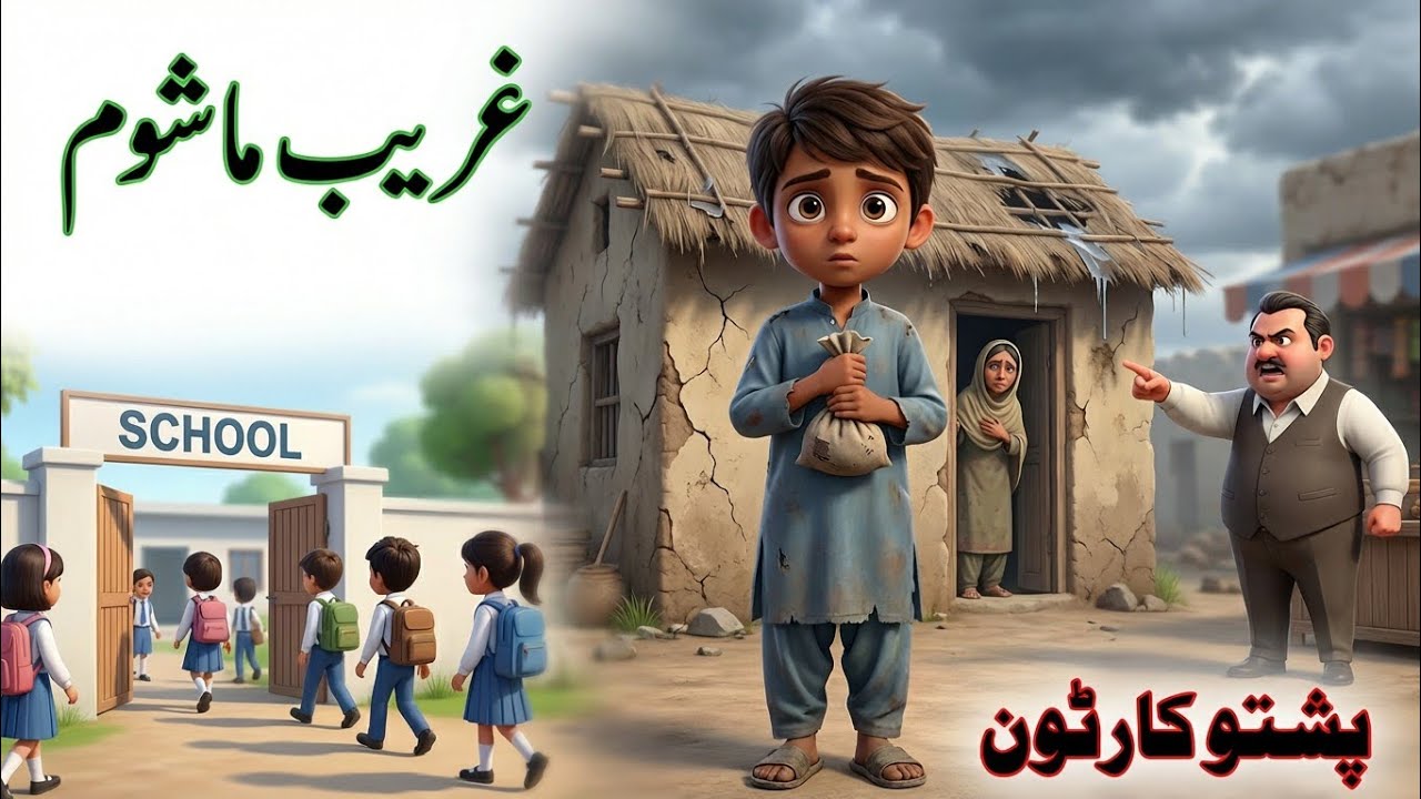 Poor Boy || غریب ماشوم || pashto cartoon story