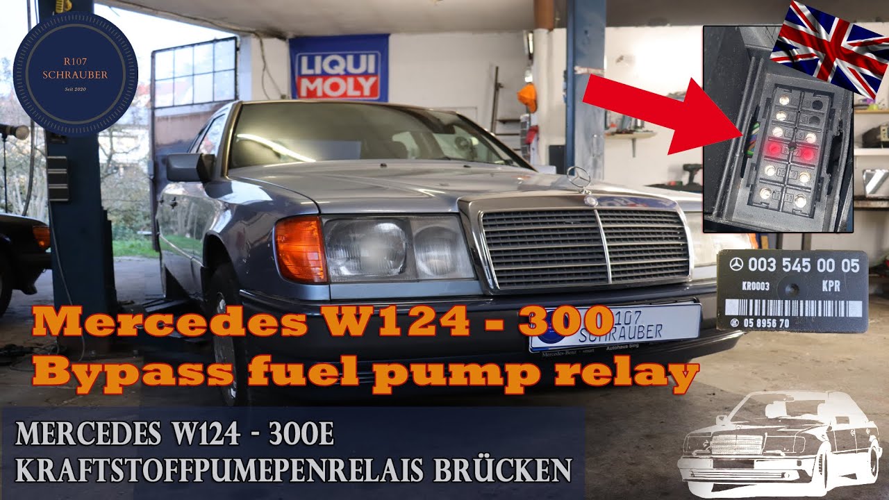 Mercedes W124 - KPR fuel pump relay bypass - fuel supply