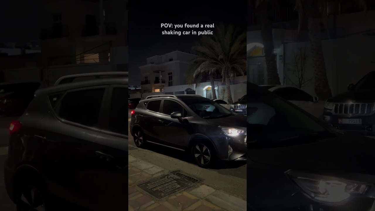 Shaking car in public spotted. Any idea why it&rsquo;s shaking ? #automayo #automobile #sus