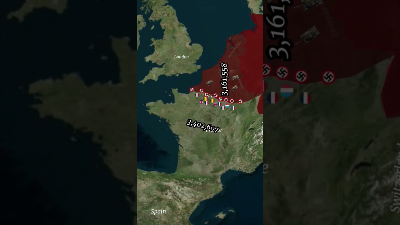 The Fall of France (1940) WW2 animated map