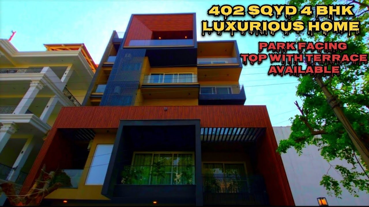 402 SQYD | Ultra Luxury 4BHK in Sushant Lok-2!Terrace + Park Facing + 3 Car Parking#topwithterrace