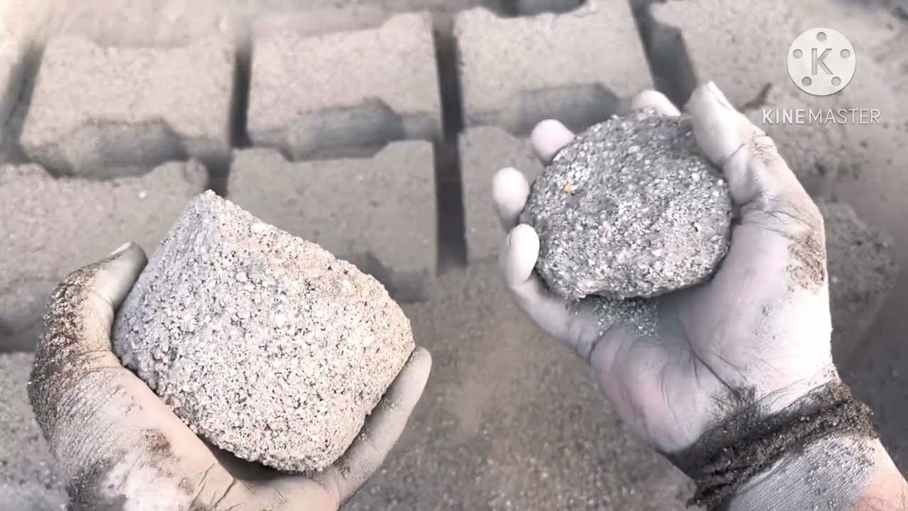 Gritty sand cement dry floor crumbling #satisfying 