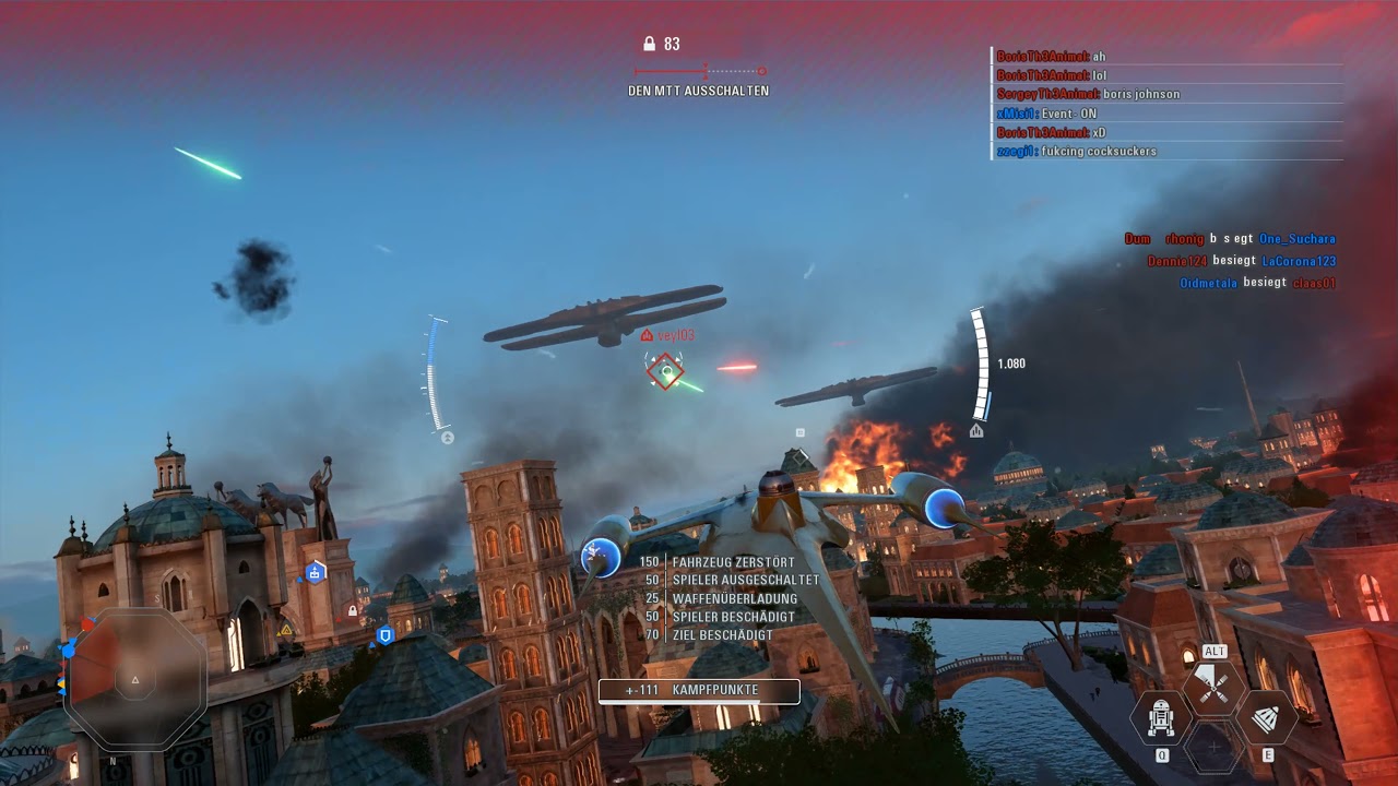 [PC] Star Wars Battlefront 2 - Naboo Starfighter - 39 Killstreak - Galactic Assault - Theed