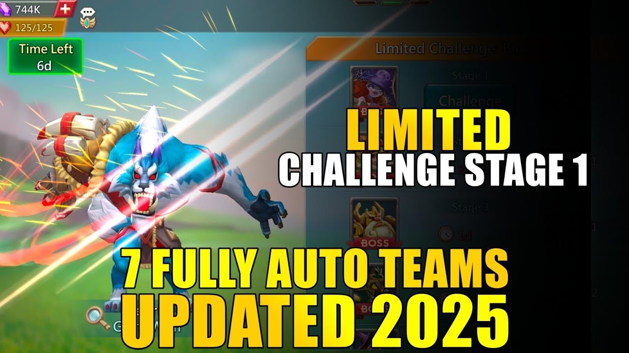Lords mobile grim wolf limited challenge stage 1 auto| 7 Auto Teams For Bloodlust Stage 1