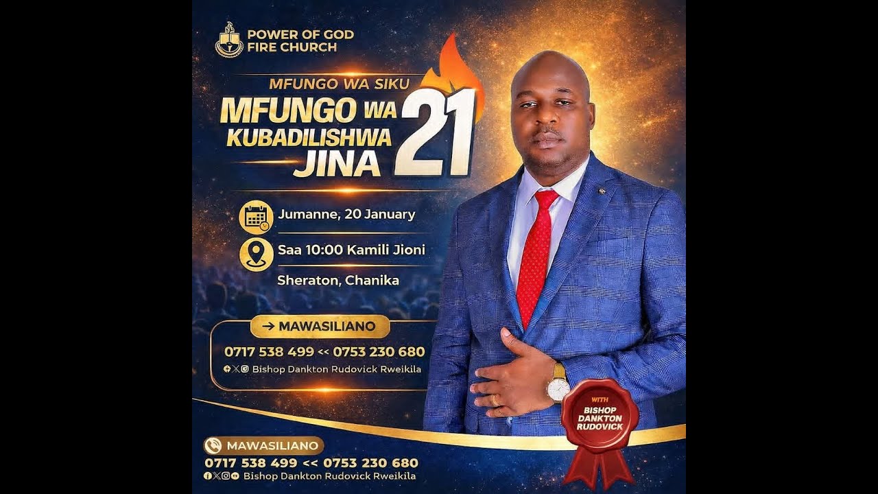 DAY 3: SIKU 21 ZA KUFUNGA NA KUOMBA | Bishop Dankton Rudovick Rweikila | 21JAN2026