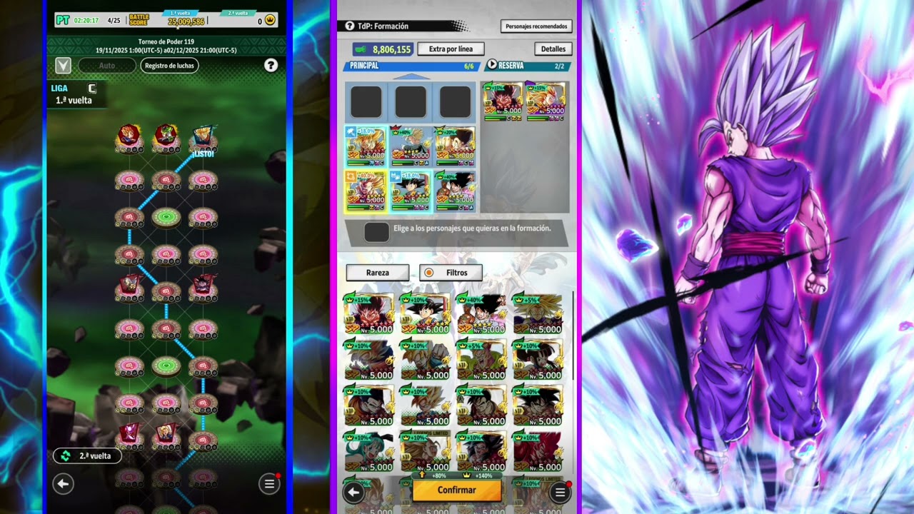 GUÍA RÁPIDA DE LA TEMPORADA 119 Vuelta 1, CON NUEVOS EQUIPOS Dragon Ball Legends