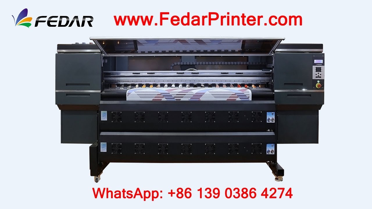 D6194E 4 Head High Speed Digital Sublimation Printer with Heavy Duty Taking Up System