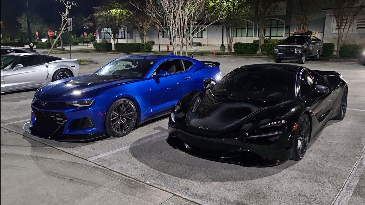 Camaro ZL1 Ported FBO Cam E85 2017 года против McLaren 720S 2021 года